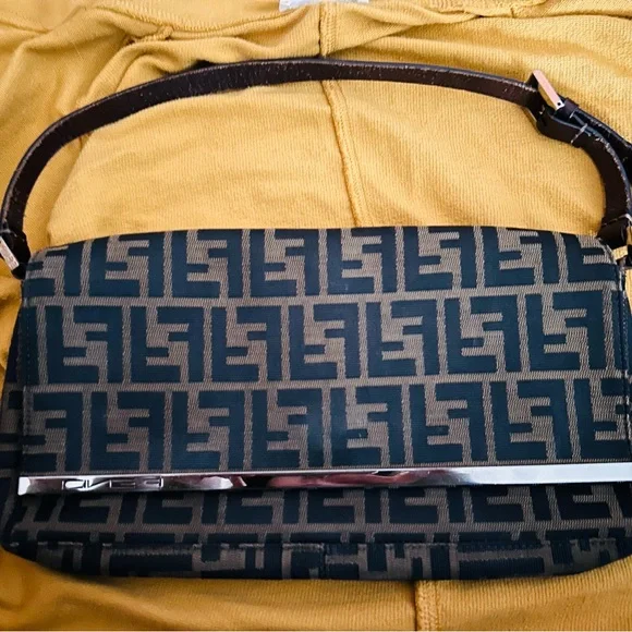 Fendi Brown Monogram Shoulder Bag - Picture 9 of 9